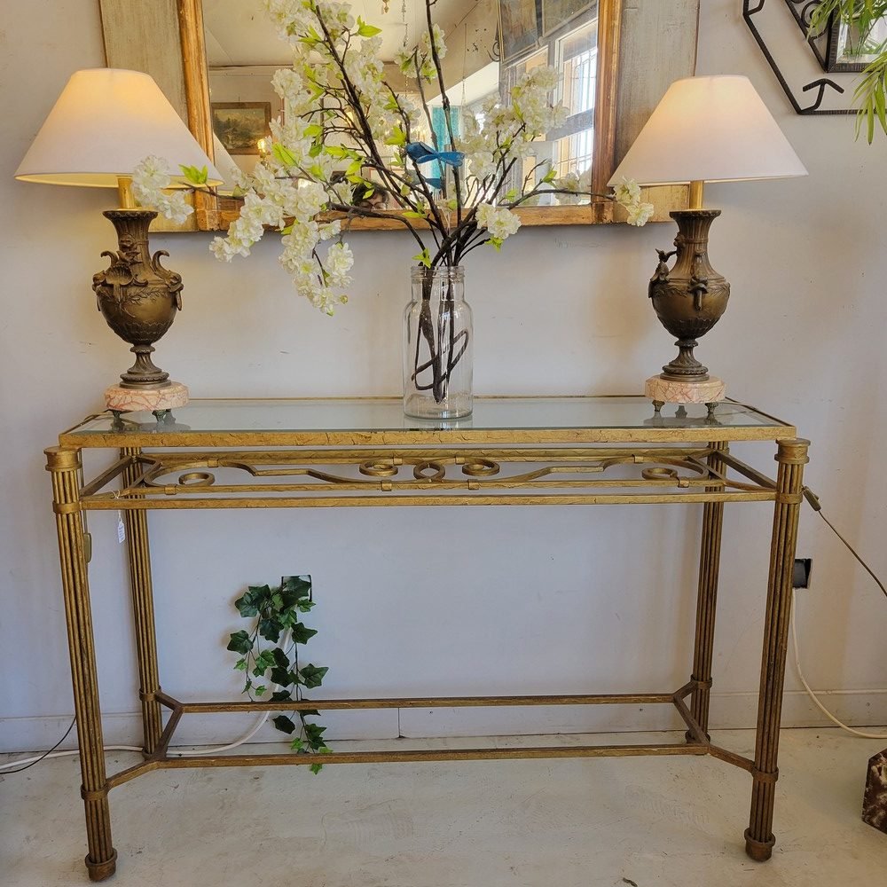 Console Métal Doré
