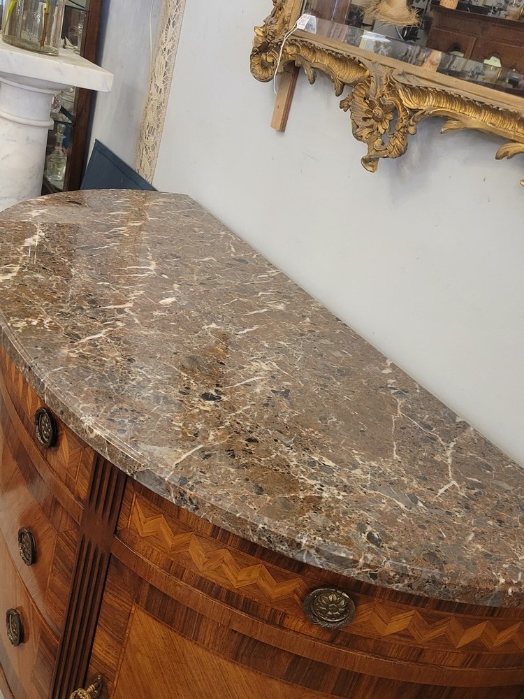 Louis XVI Half-moon Chest Of Drawers-photo-1