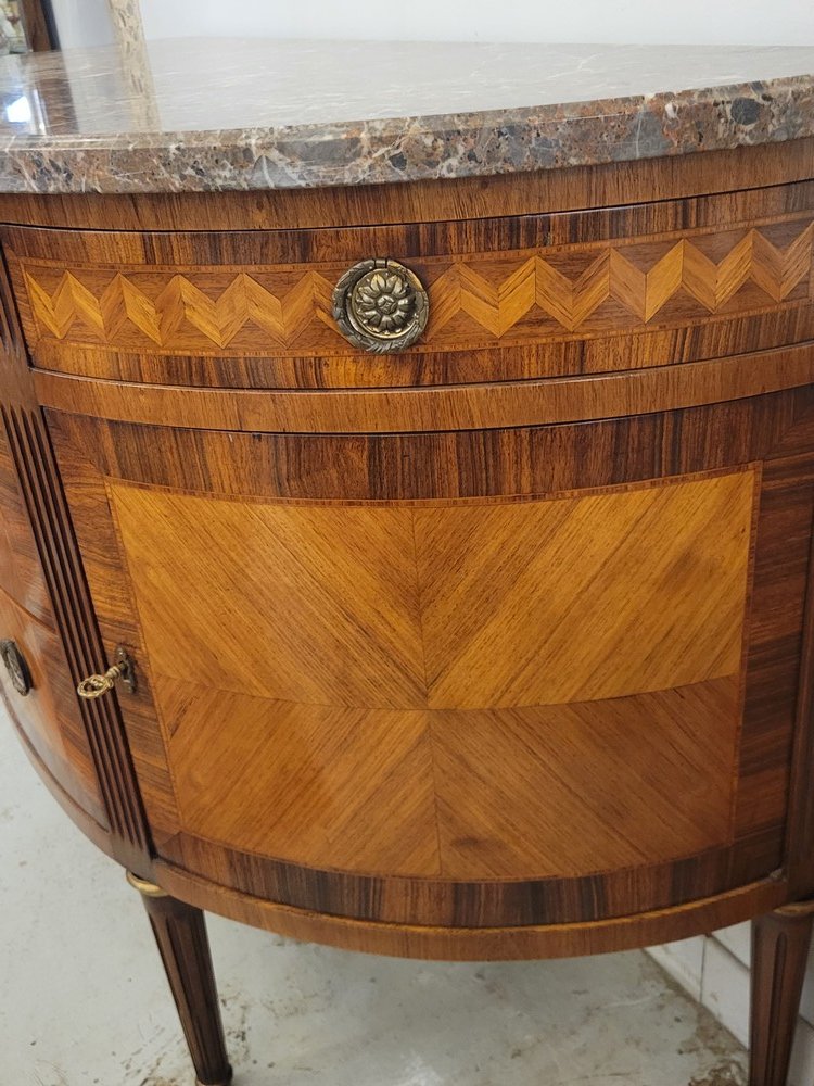 Louis XVI Half-moon Chest Of Drawers-photo-2