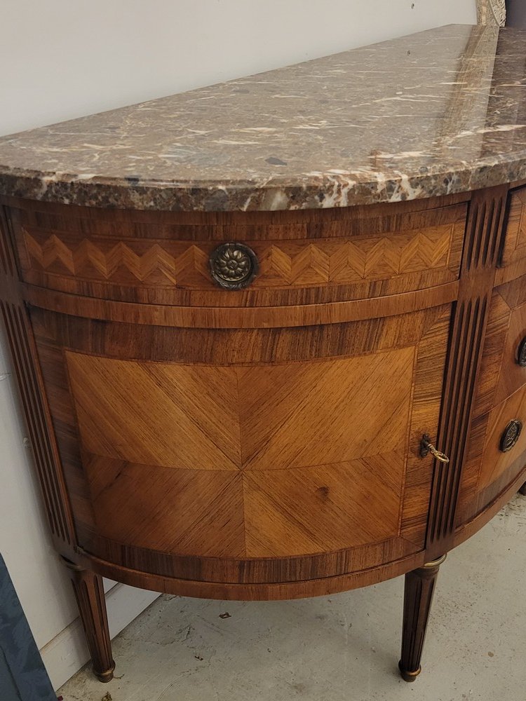 Louis XVI Half-moon Chest Of Drawers-photo-3