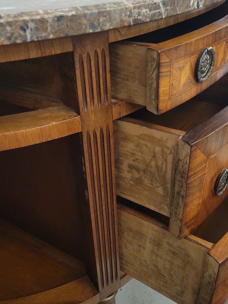 Louis XVI Half-moon Chest Of Drawers-photo-4