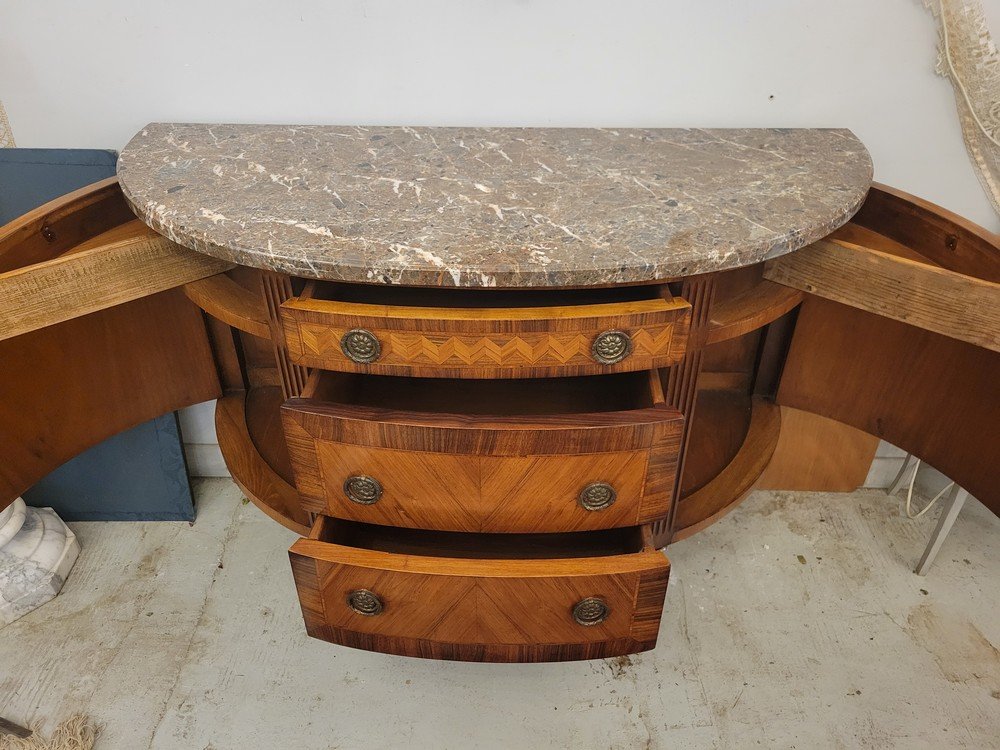 Louis XVI Half-moon Chest Of Drawers-photo-6