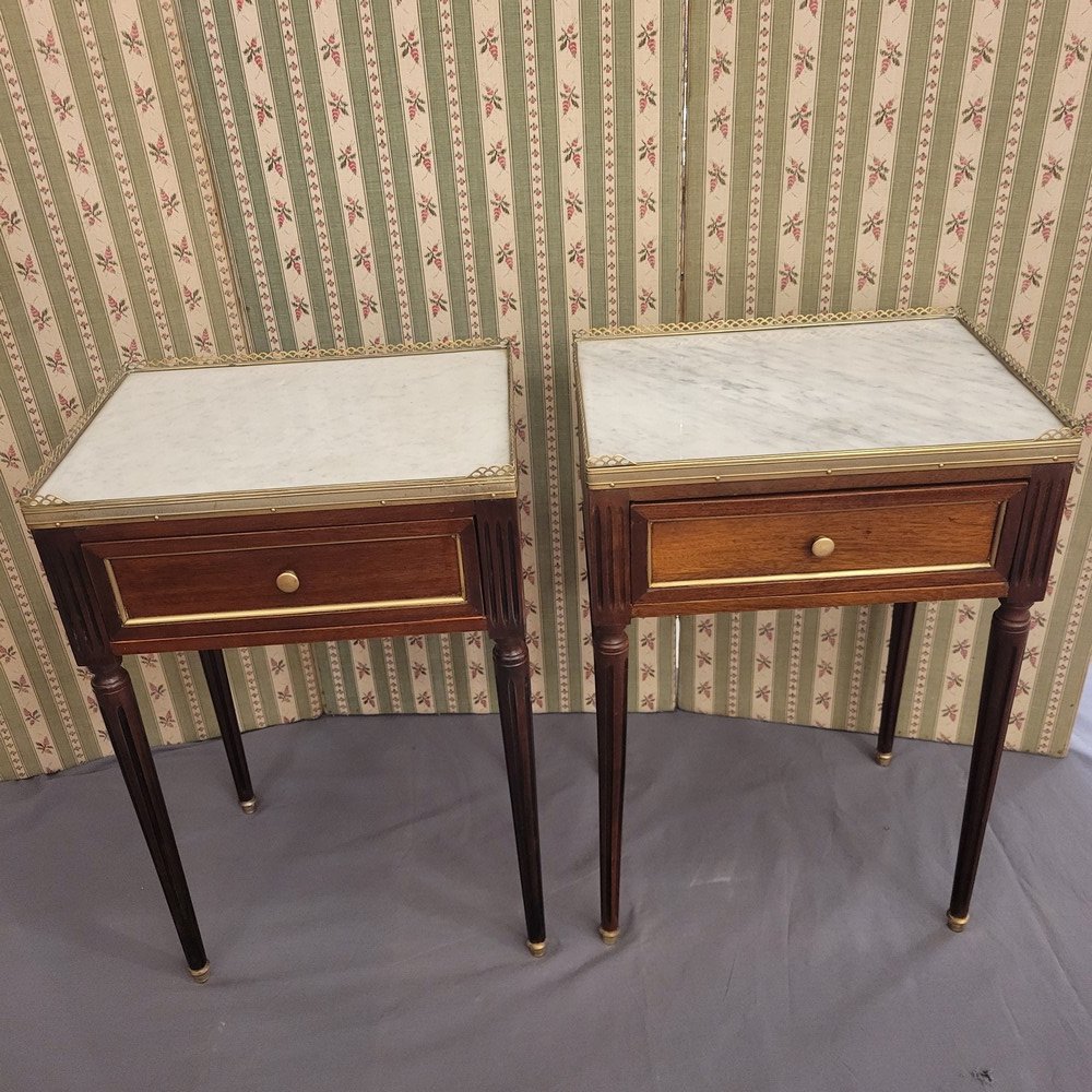 Paire de Chevets Style Louis XVI-photo-2