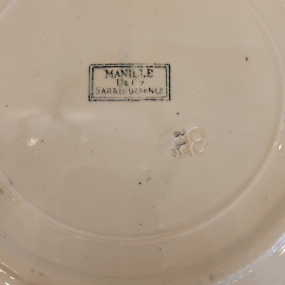 19th-century Tableware Set, Manille Sarreguemines Earthenware-photo-3