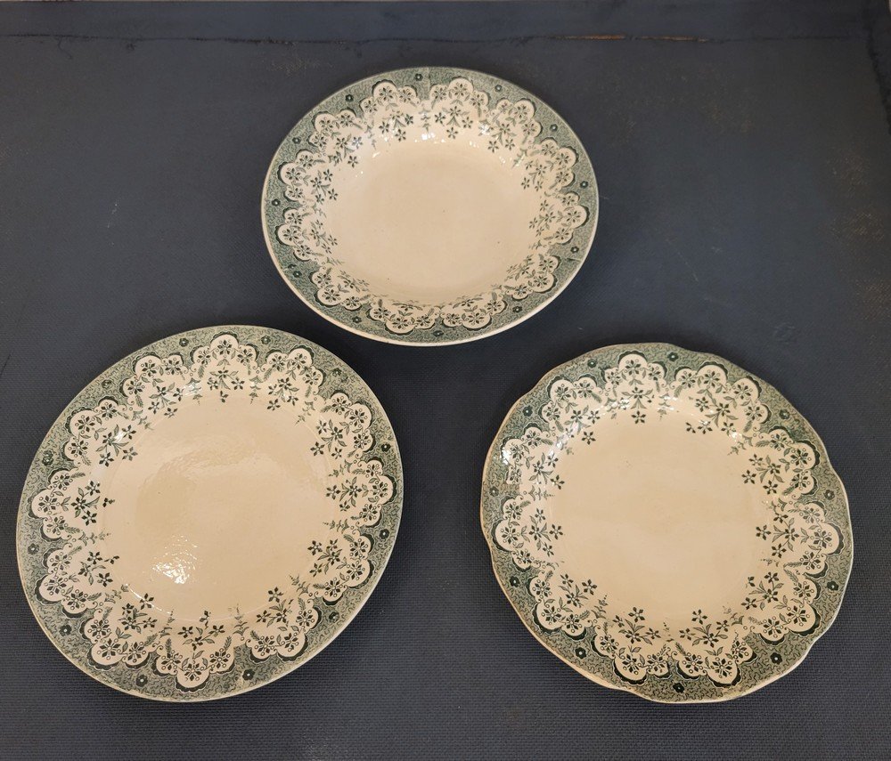 19th-century Tableware Set, Manille Sarreguemines Earthenware-photo-4
