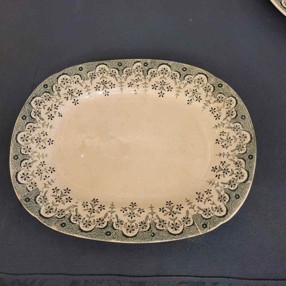 19th-century Tableware Set, Manille Sarreguemines Earthenware-photo-7