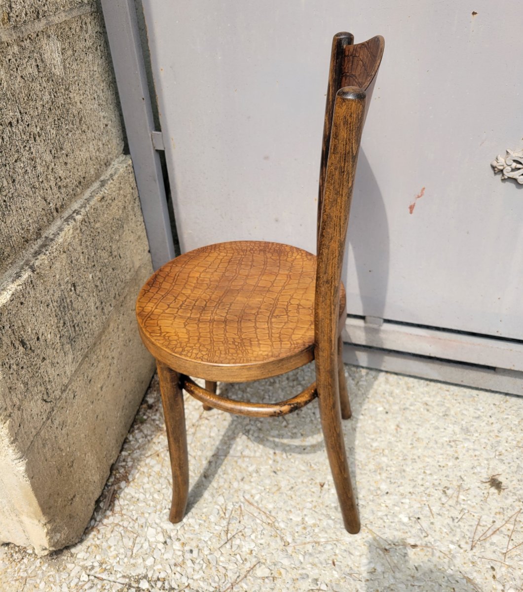 4 Chaises Thonet,  Décor Crocodile-photo-7