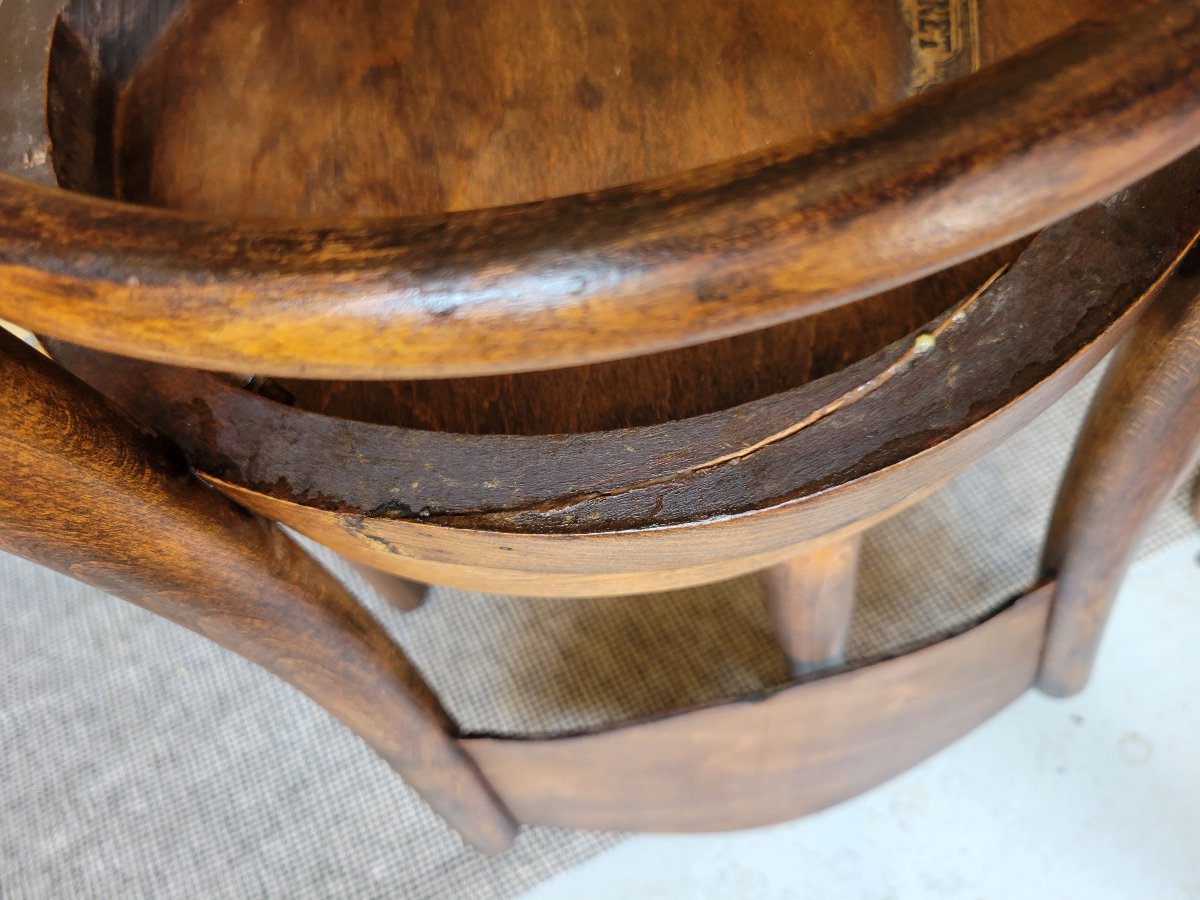 4 Chaises Thonet,  Décor Crocodile-photo-8