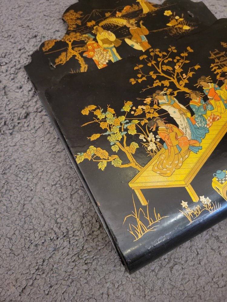 Porte-Courrier Napoléon III en Carton Bouilli-photo-5