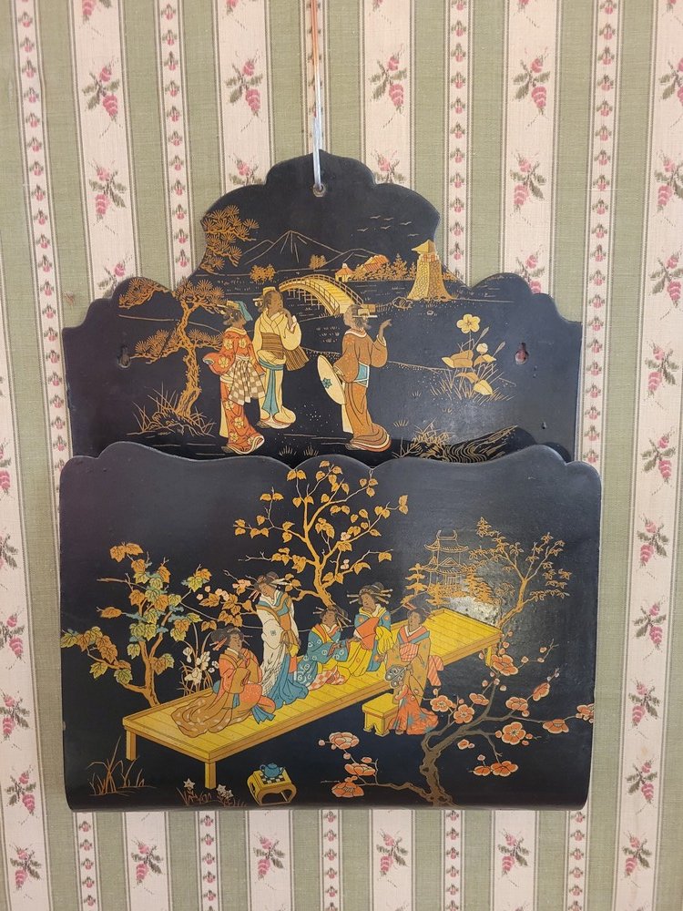 Porte-Courrier Napoléon III en Carton Bouilli
