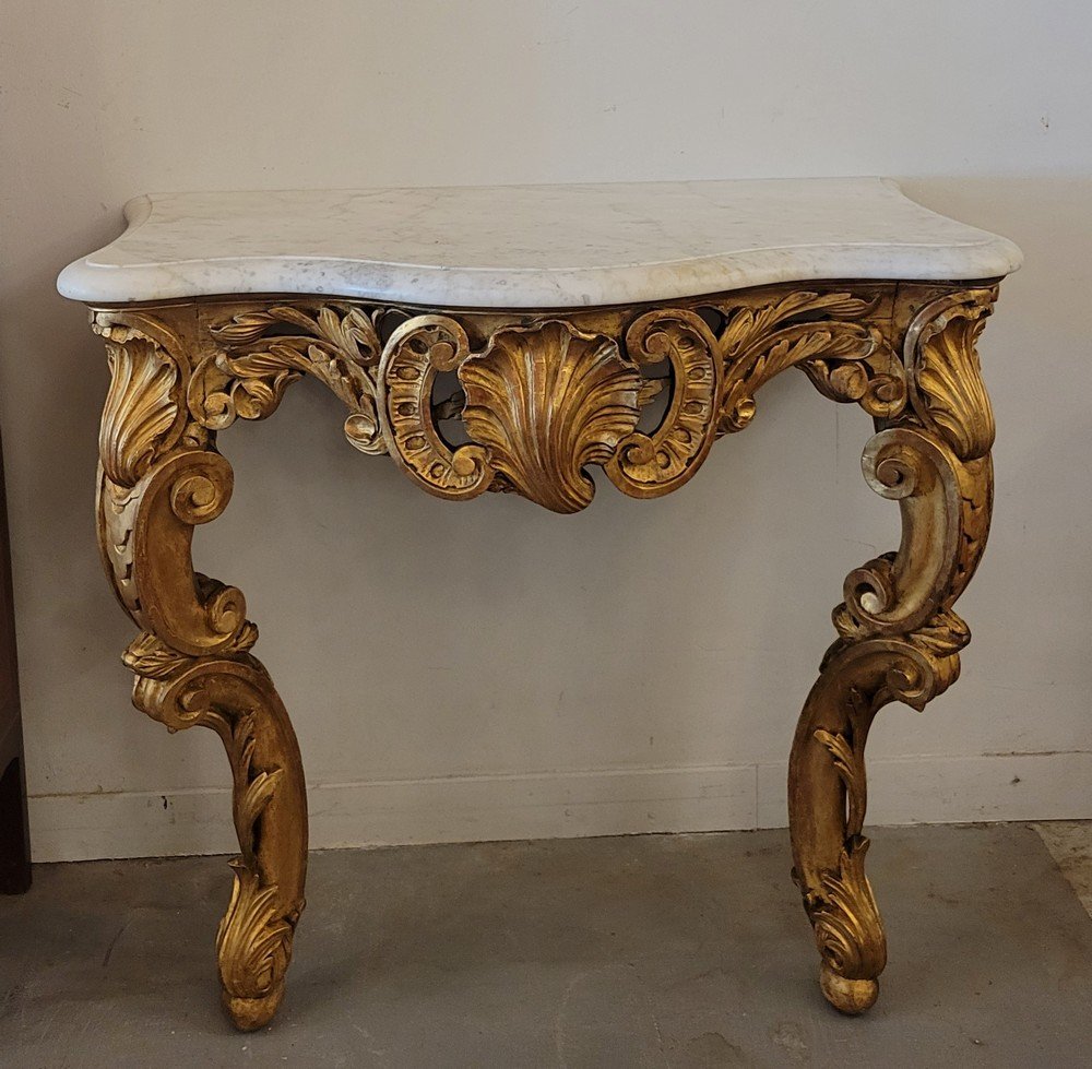 Console  Bois Doré, Louis XV-photo-2