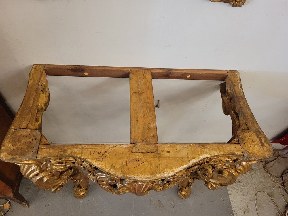 Console  Bois Doré, Louis XV-photo-3