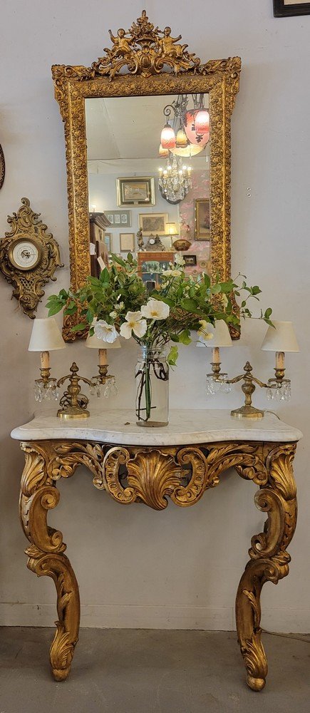 Console  Bois Doré, Louis XV