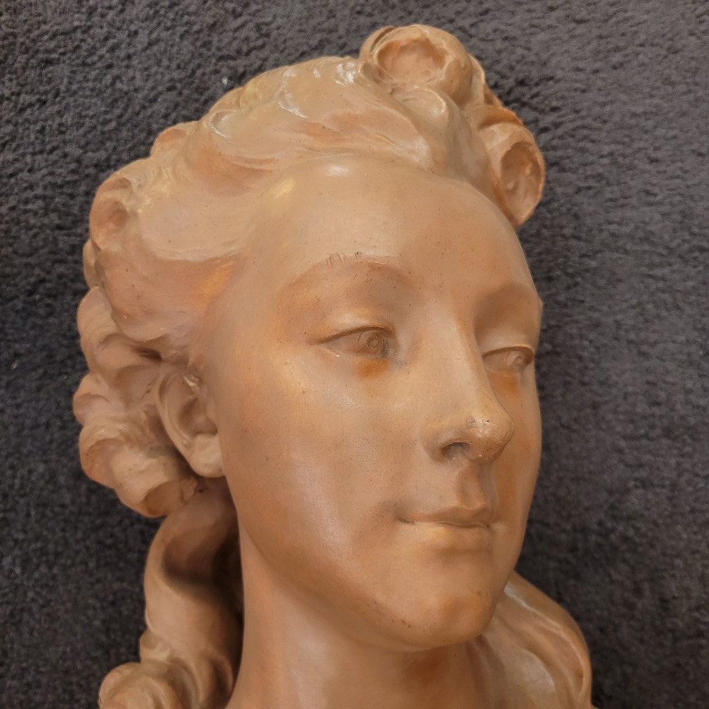 Young Woman With A Rose, J.j. Caffieri-photo-3