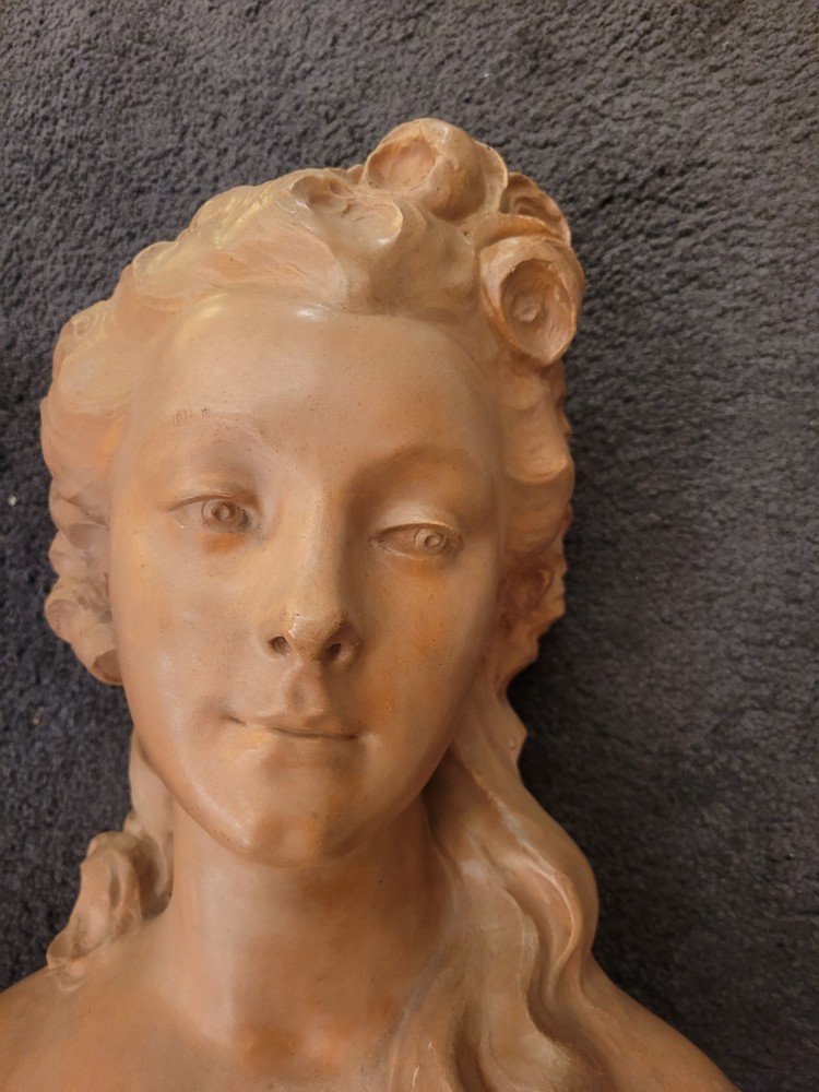 Young Woman With A Rose, J.j. Caffieri-photo-4