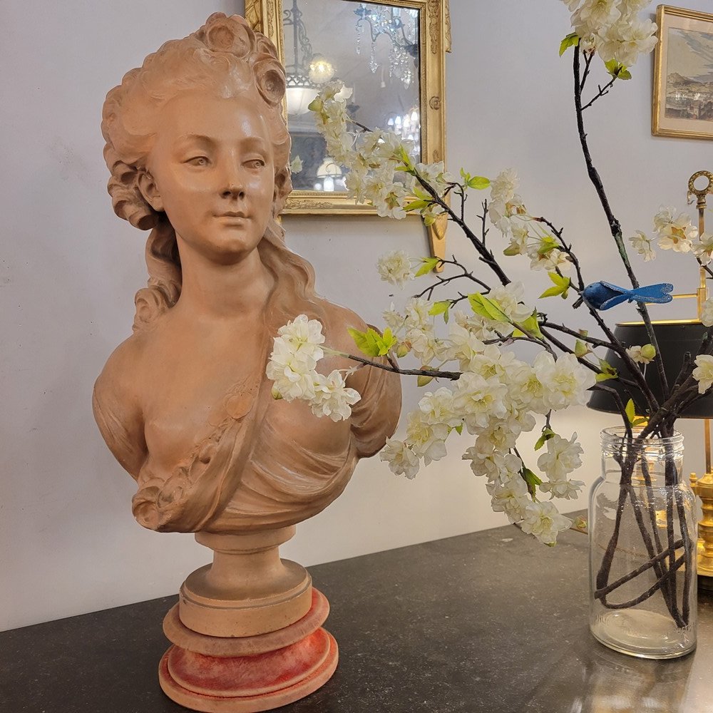 Young Woman With A Rose, J.j. Caffieri