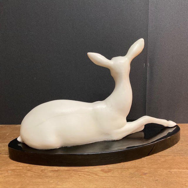 Art Deco Ceramic Sculpture By Georges Lavroff-photo-2
