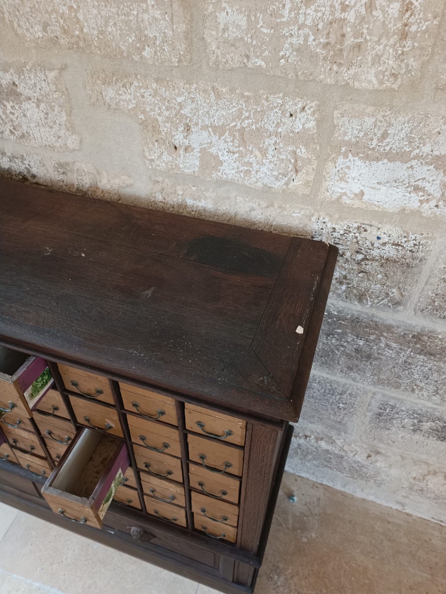 Meuble De Métier - Meuble De Gantier Ancien-photo-1