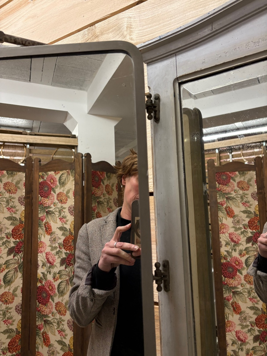 Grand miroir triptyque de style Brot -photo-3