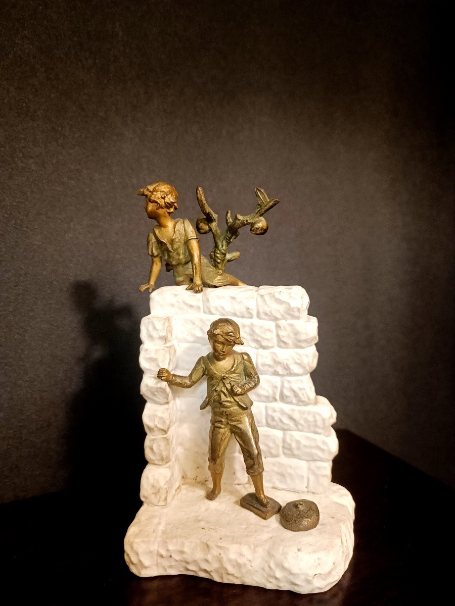 Scène de genre - Bronze et biscuit-photo-2