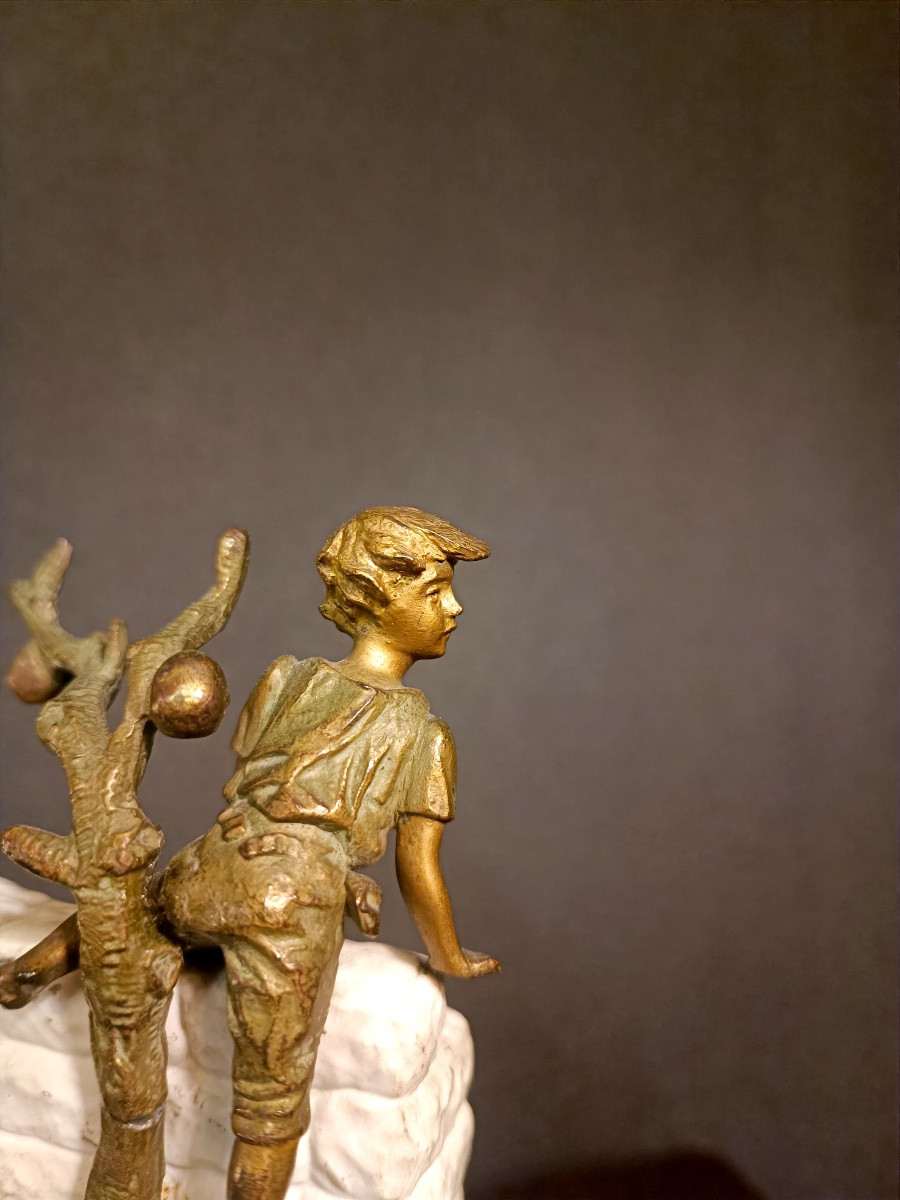 Scène de genre - Bronze et biscuit-photo-3