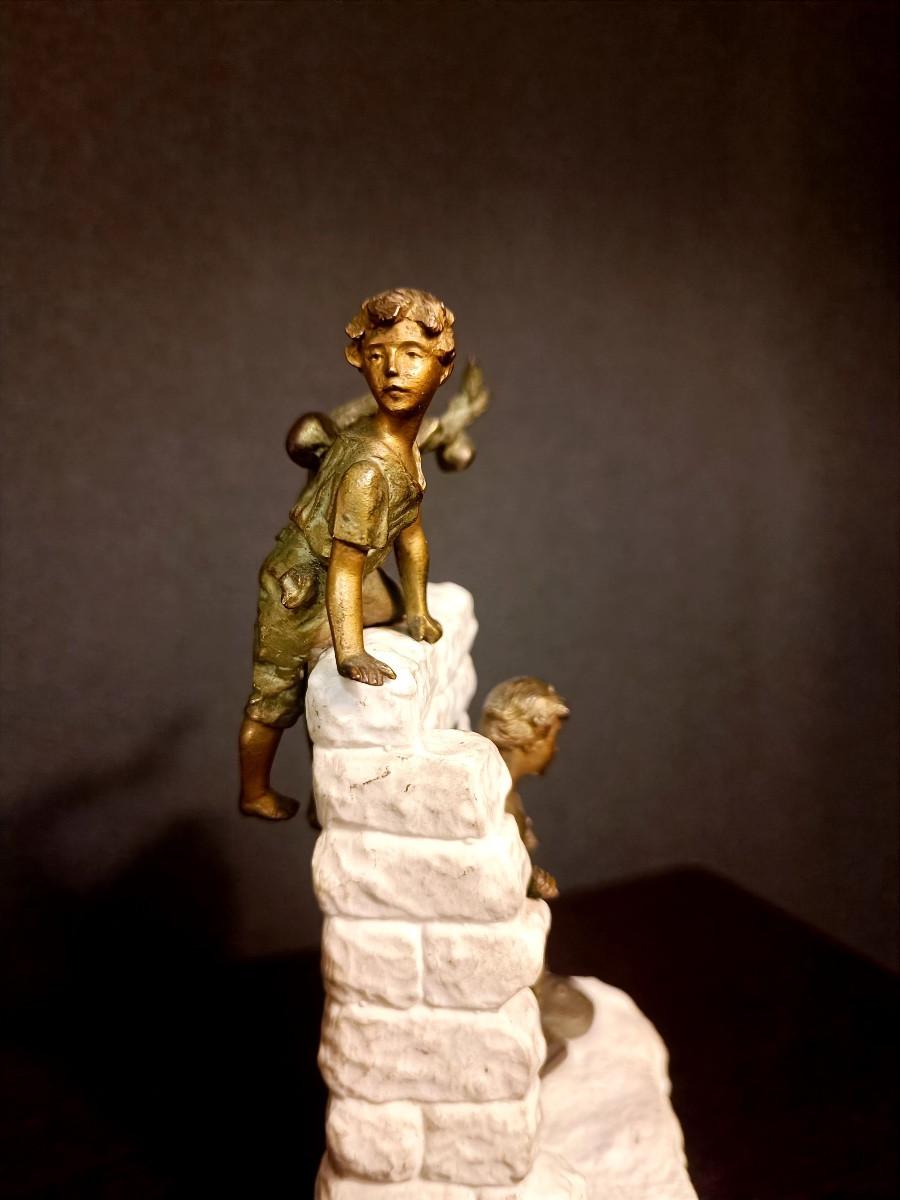 Scène de genre - Bronze et biscuit-photo-2