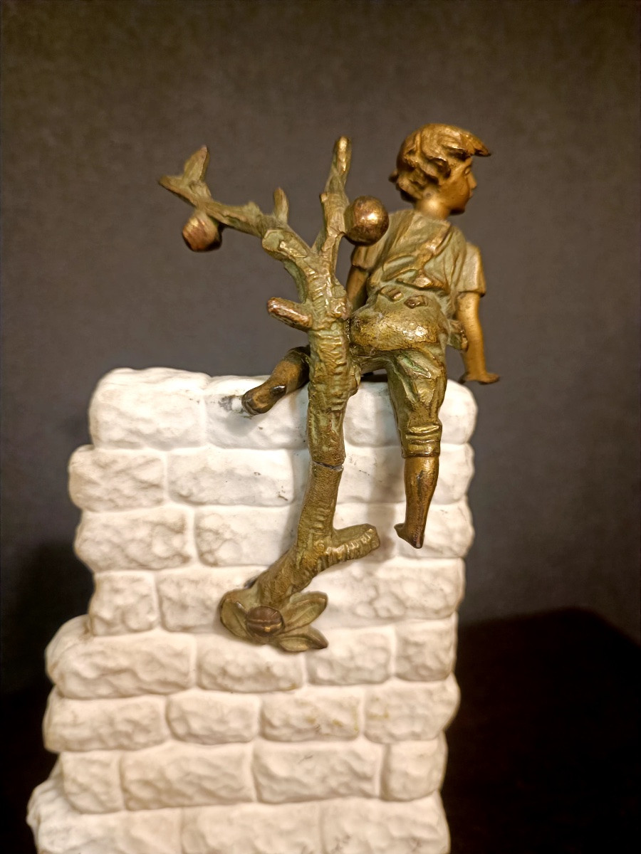 Scène de genre - Bronze et biscuit-photo-3