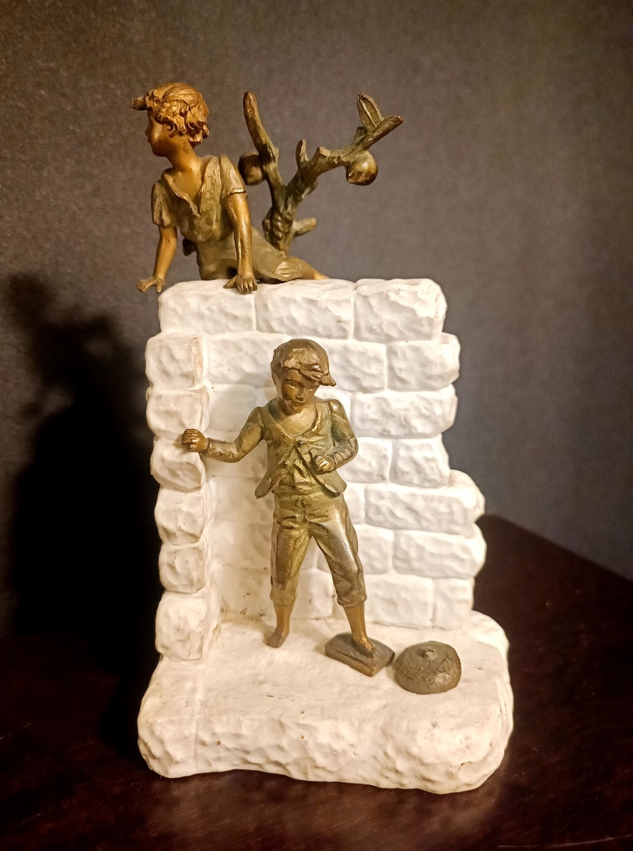 Scène de genre - Bronze et biscuit