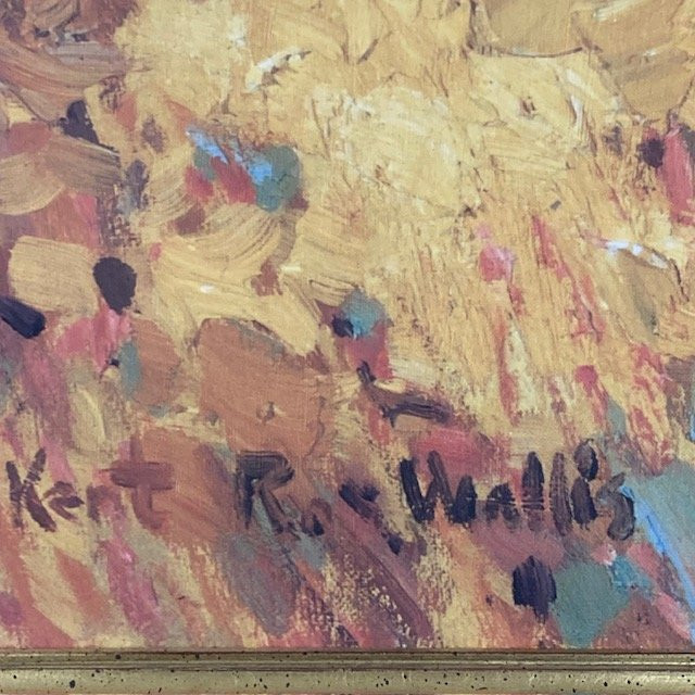 Huile sur toile signée Kent R. Wallis-photo-3