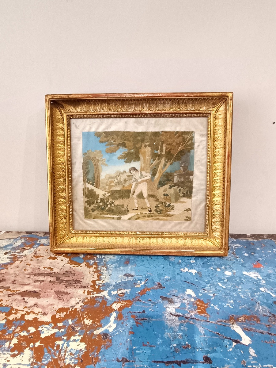 Painting In Embroidered And Painted Silk-photo-2