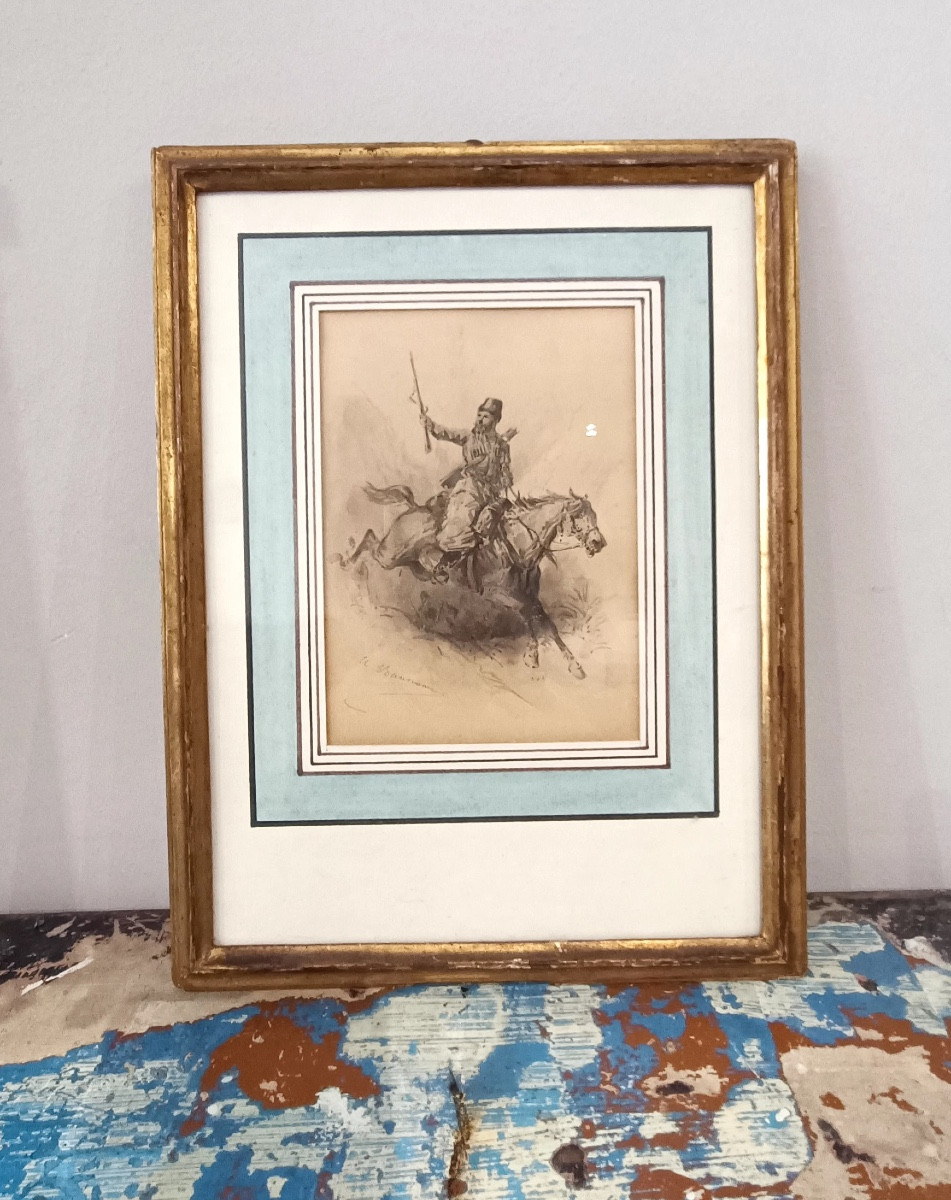 Dessin ancien - Cosaque oriental