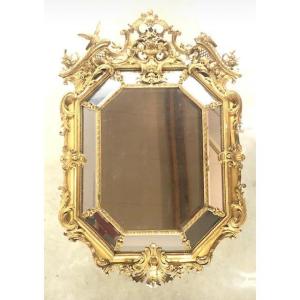 Grand Miroir  d'époque 19ème Siècle