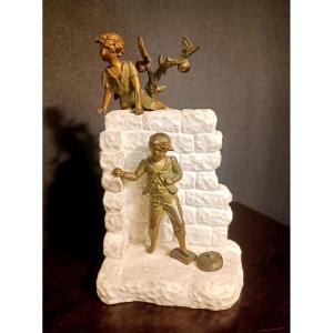 Scène de genre - Bronze et biscuit