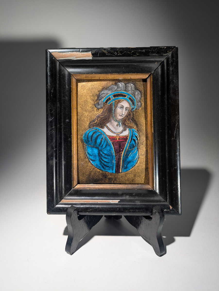 Pierre Raymon Enamel Joan Of Arc Victory
