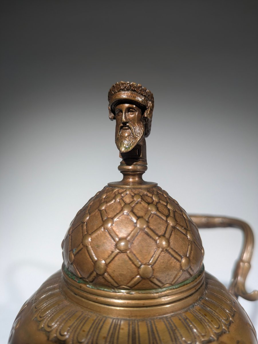 Barbedienne Inkwell In Etruscan Bronze-photo-1