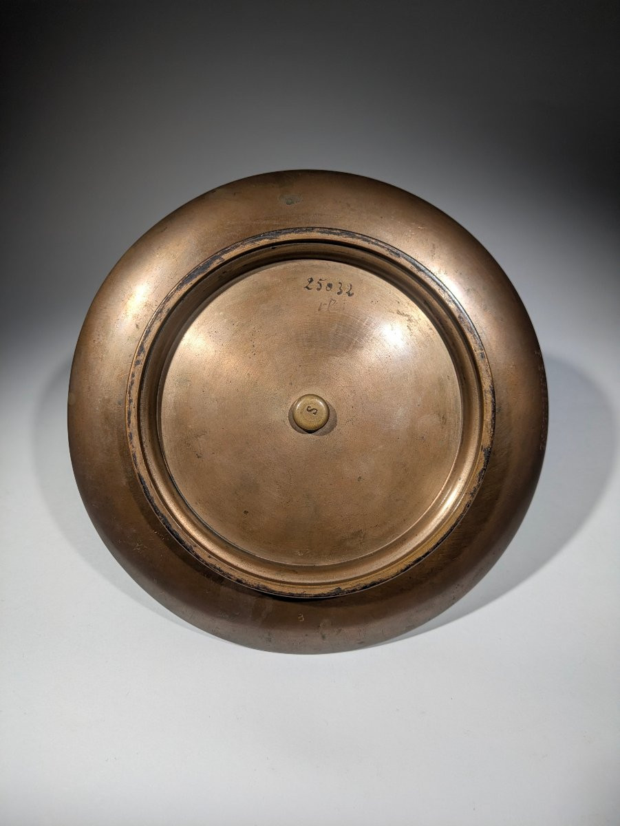 Barbedienne Inkwell In Etruscan Bronze-photo-2