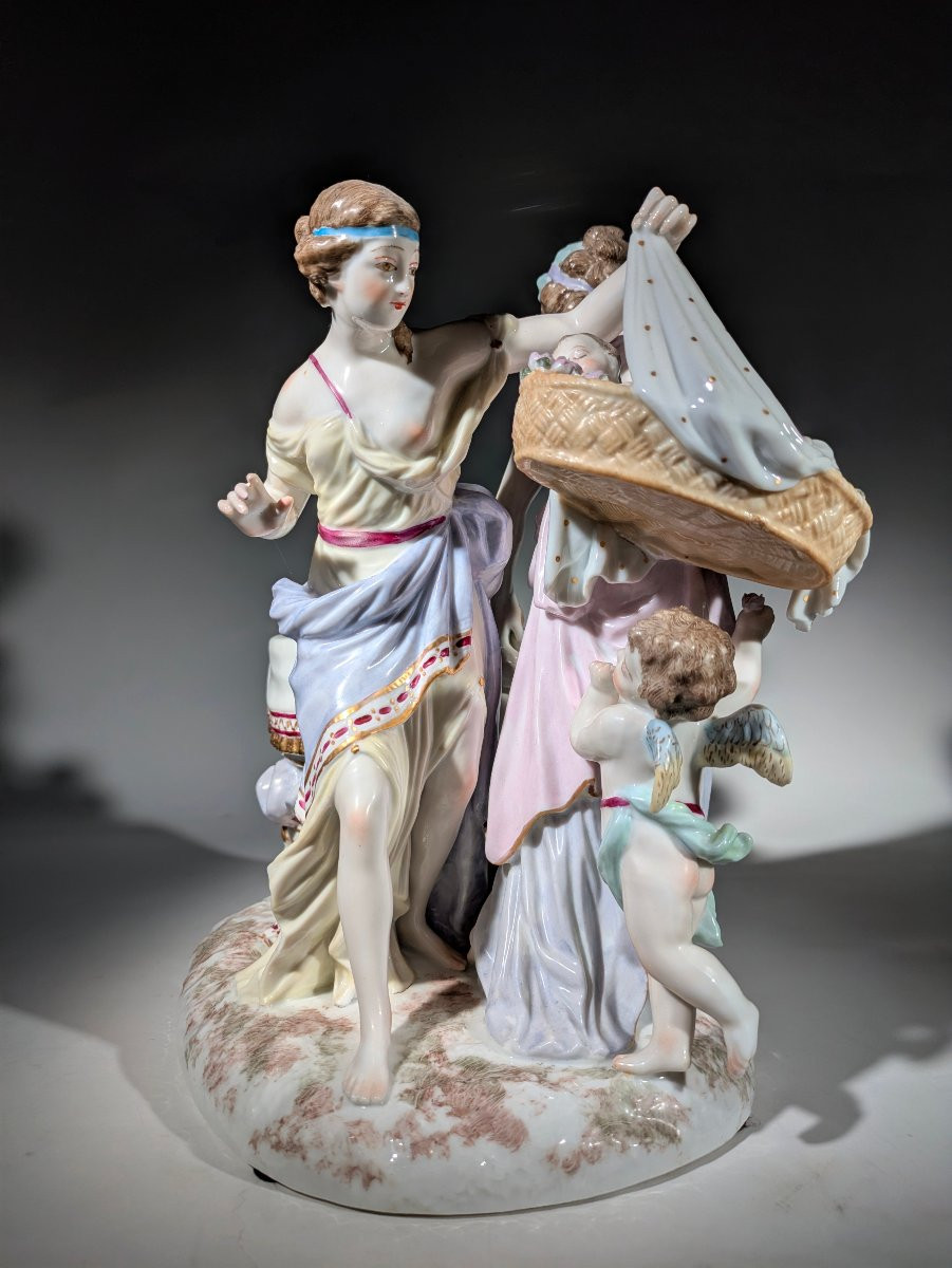 La Marchande d'Amours Wallendorf 1765 Biscuit émaillé-photo-5