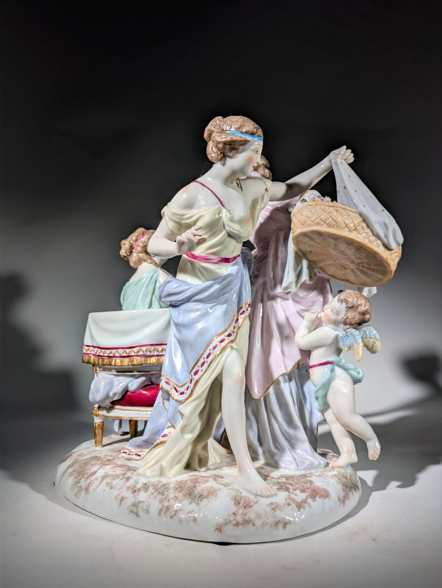 La Marchande d'Amours Wallendorf 1765 Biscuit émaillé-photo-6