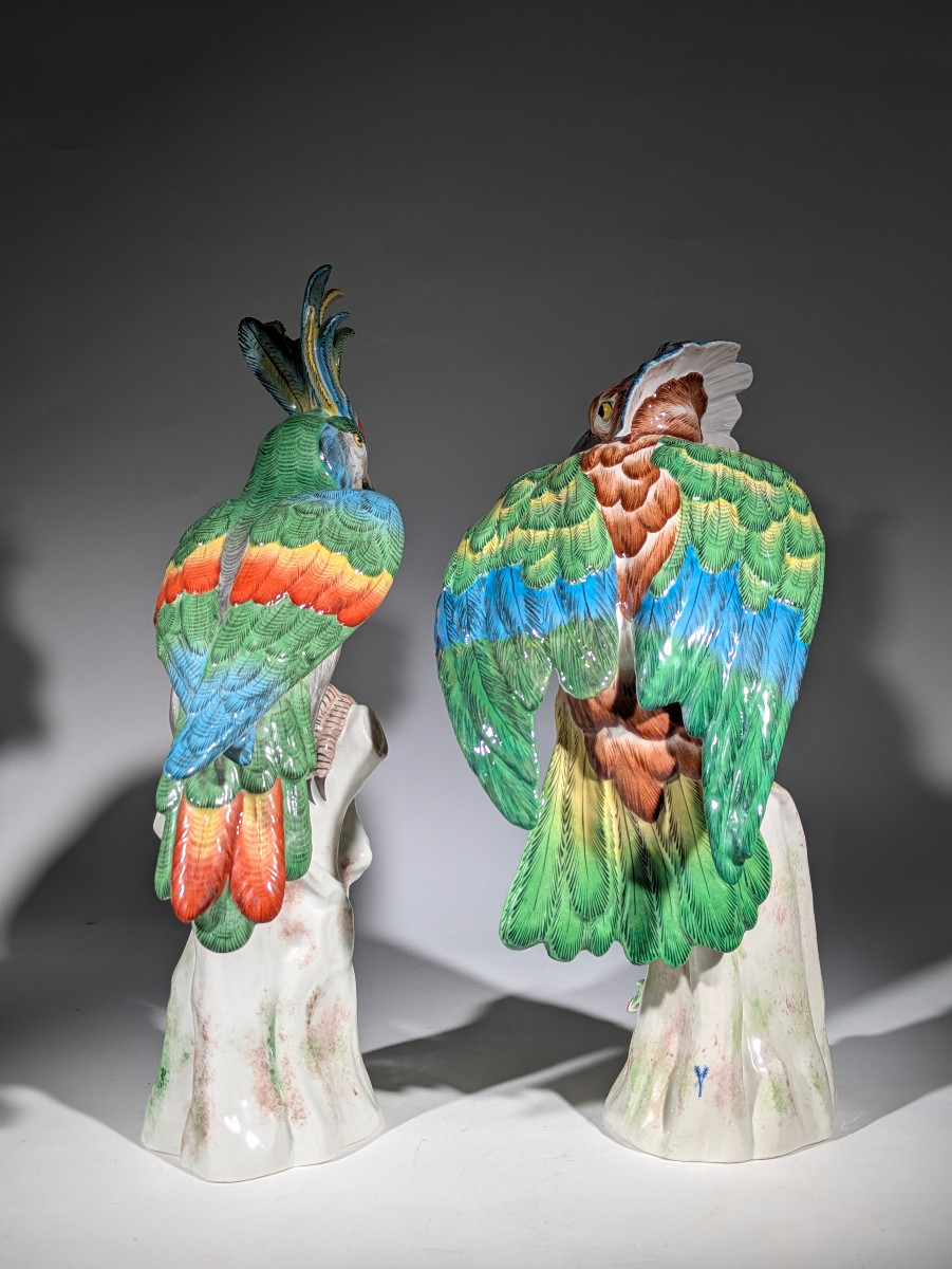 Perched Parrots Porcelain Paris -photo-4