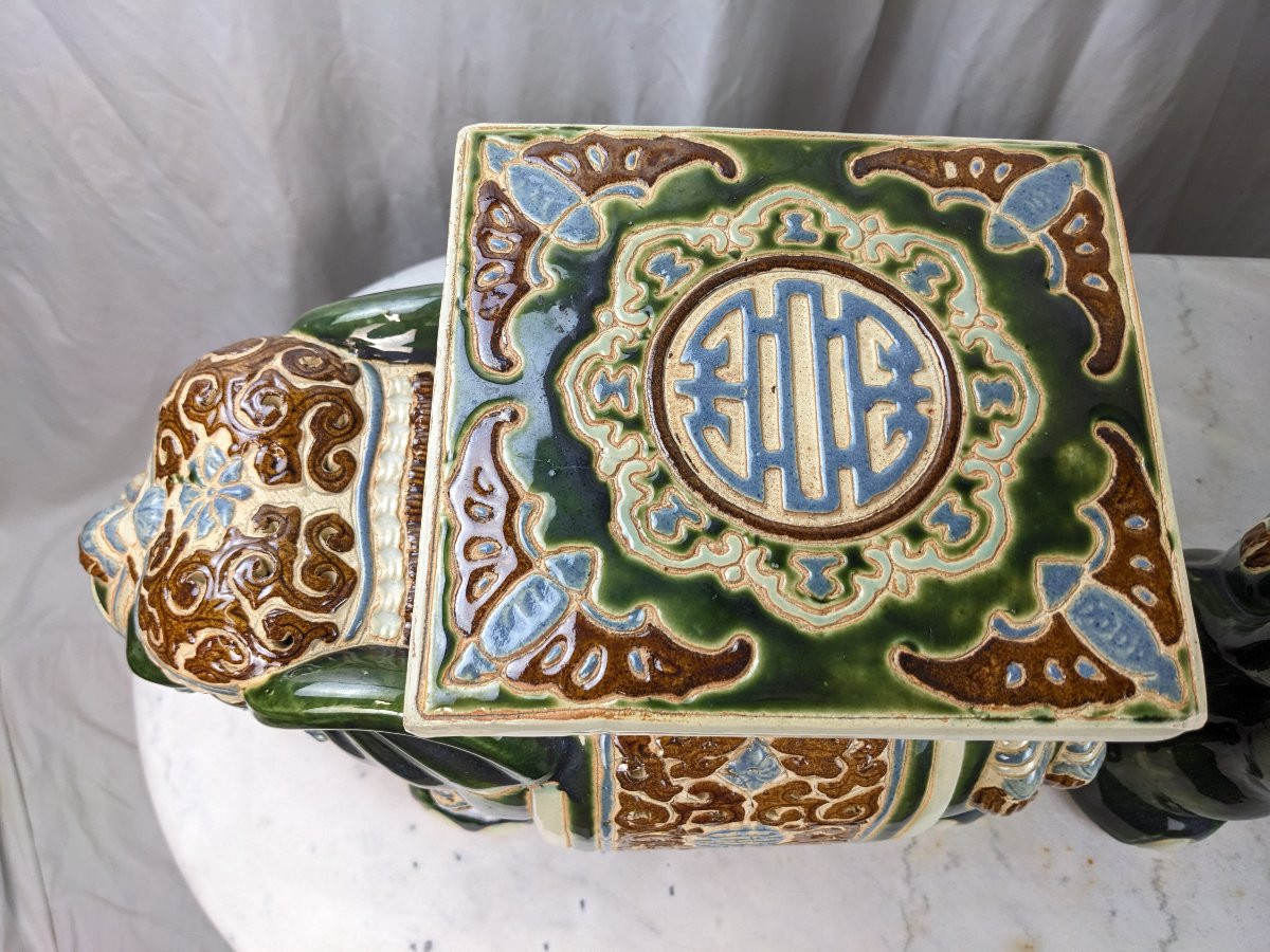 Indochina Elephants Glazed Stoneware-photo-5