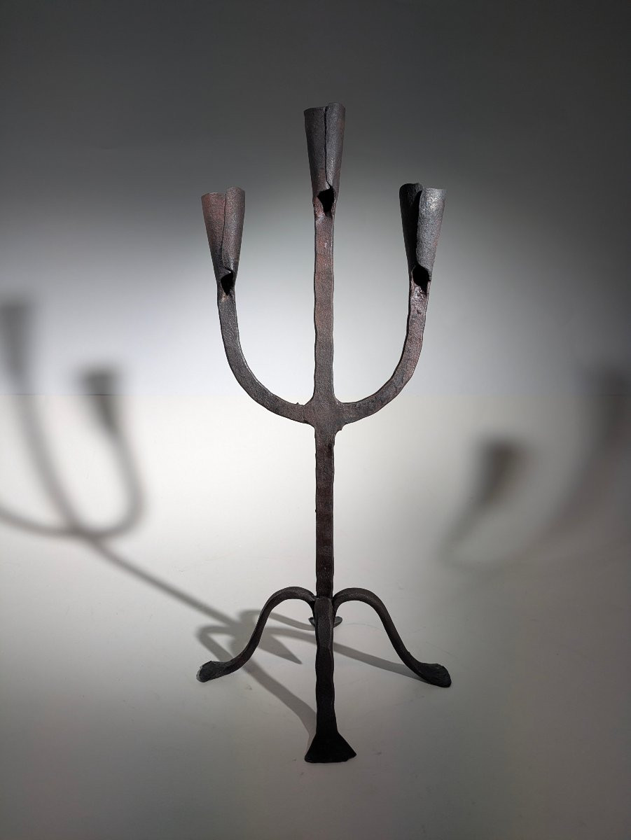 Brutalist Candle Holder, Marolles Workshop, 1950-photo-2