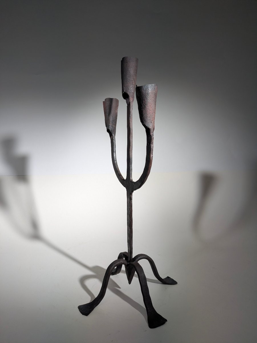 Brutalist Candle Holder, Marolles Workshop, 1950-photo-5