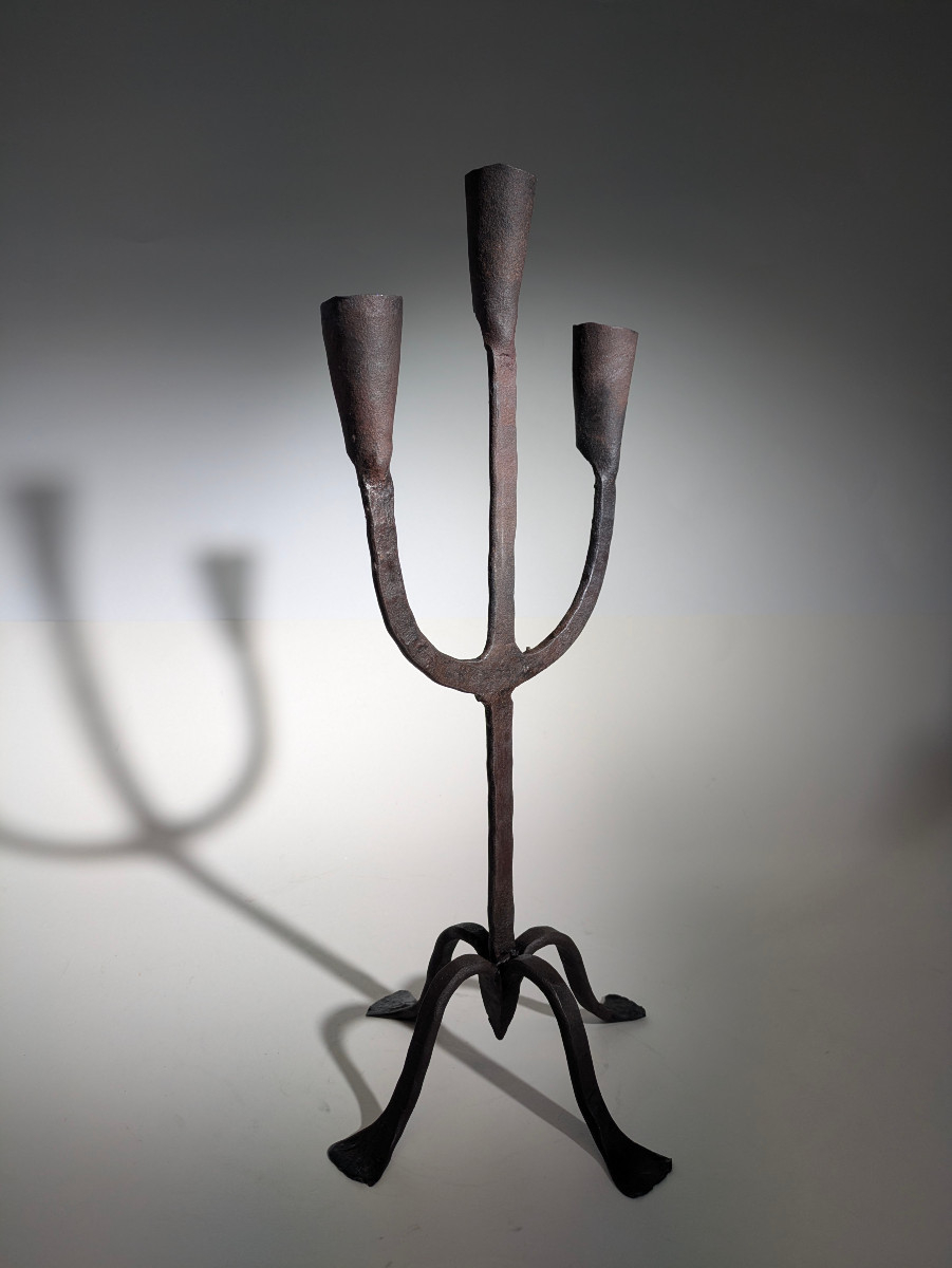Brutalist Candle Holder, Marolles Workshop, 1950