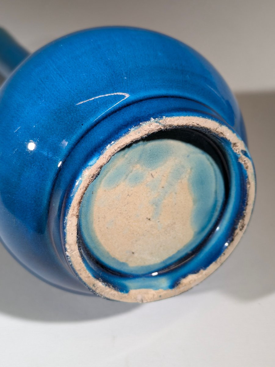 Awaji Vase Kyoto Japan Turquoise 1910-photo-1