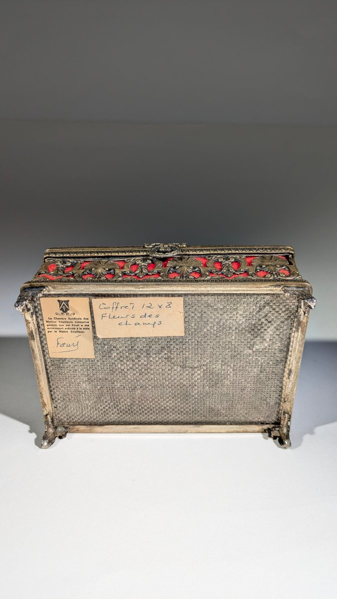 Camille Fauré coffret Émaux Limoges 1920 Art déco-photo-3