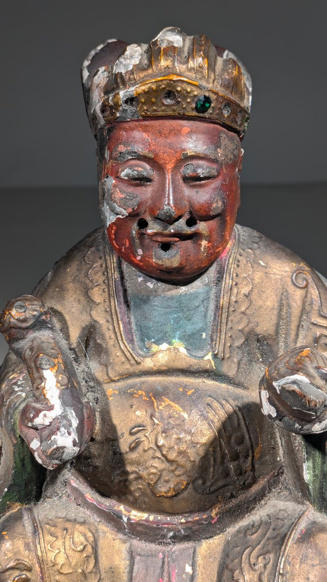 Taoist Dignitary Statue, Qing Dynasty, 18th Century-photo-6