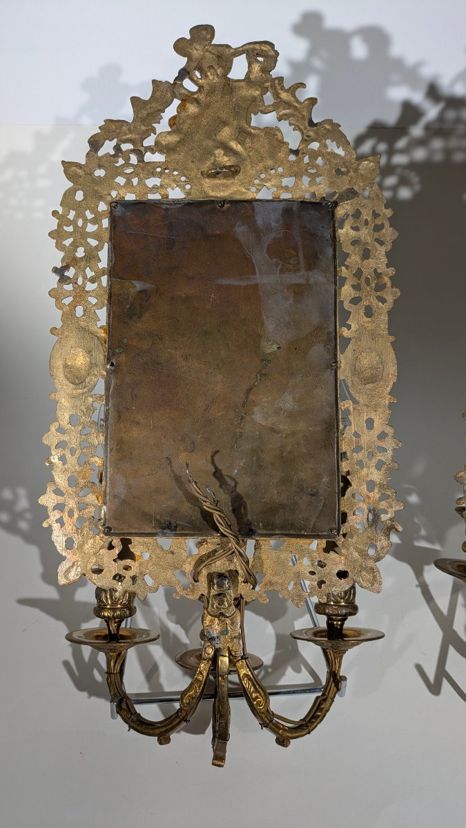 Louis XVI Style Bronze Wall Sconces-photo-4