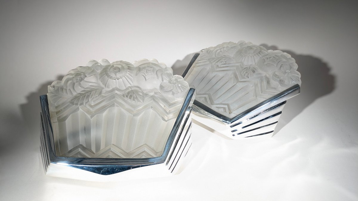 Appliques Jean Noverdy France Art Déco 1930-photo-4