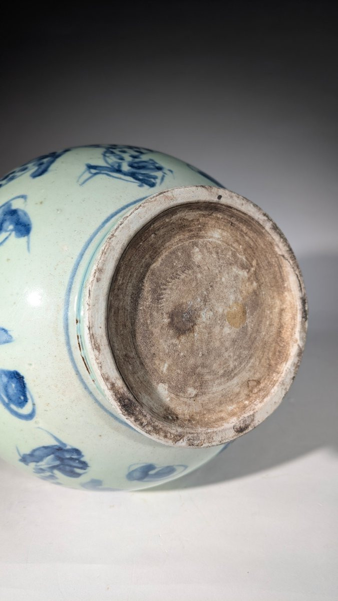 Vase Celadon Chine Qianlong Double gourde Porcelaine-photo-6