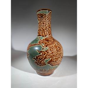 Vase Bien Hoa Dragon perle Indochine